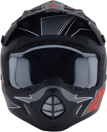 AFX FX-17 Helmet - Aced - Matte Black/Red - Large 0110-6486 - Howling Moto