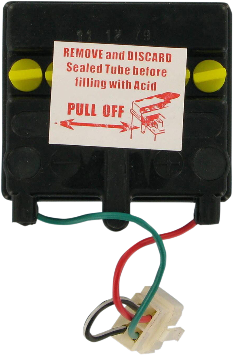 Heavy-duty Parts Unlimited YB2.5LC-1 motorcycle battery showing terminals and brand label for reliable starting power.