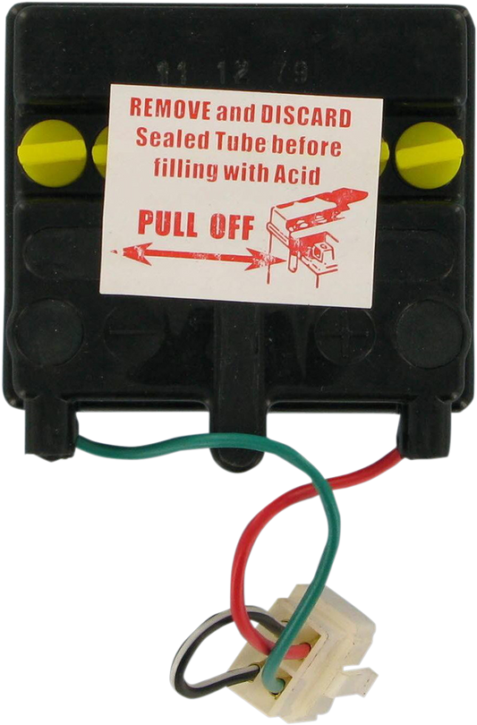Heavy-duty Parts Unlimited YB2.5LC-1 motorcycle battery showing terminals and brand label for reliable starting power.