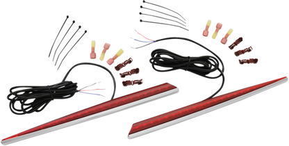 Bill's Exhausts Show Chrome Saddle Bag Side Light for Honda GL1800 motorcycle engine, chrome finish and side mounting.