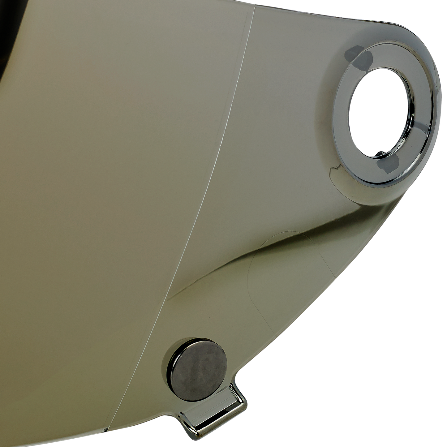 Bill's Exhausts BILTWELL Gringo S Gen 2 helmet shield with flat gold mirror finish, designed for motorcycle helmets.