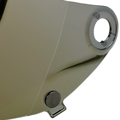 Bill's Exhausts BILTWELL Gringo S Gen 2 helmet shield with flat gold mirror finish, designed for motorcycle helmets.