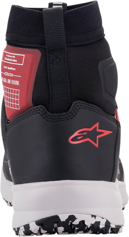 Alpinestars Speedforce shoes in black, white, and red colorway, size US 12, featuring sporty design and textured sole.