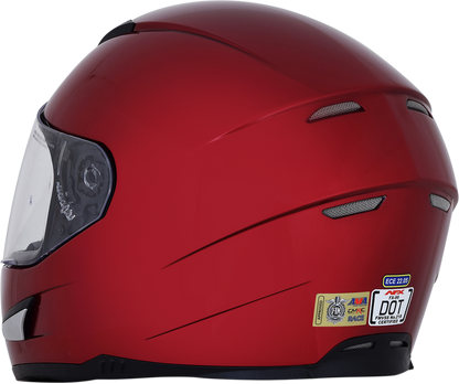 Wine red AFX FX-99 helmet in XS size featuring a sleek, aerodynamic design with secure strap and venting for motorcycle riding.