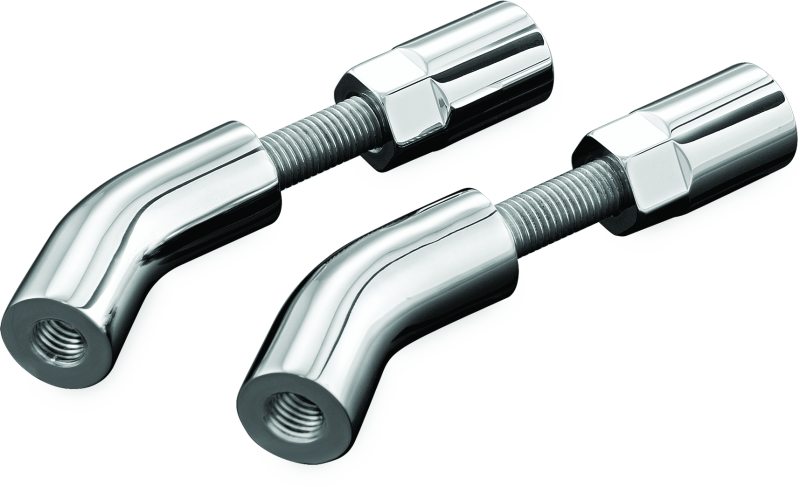 Chrome Kuryakyn Mirror Stem 3-Inch Outward Extenders for powersports vehicles, showing the extendable mirror stem in detail.