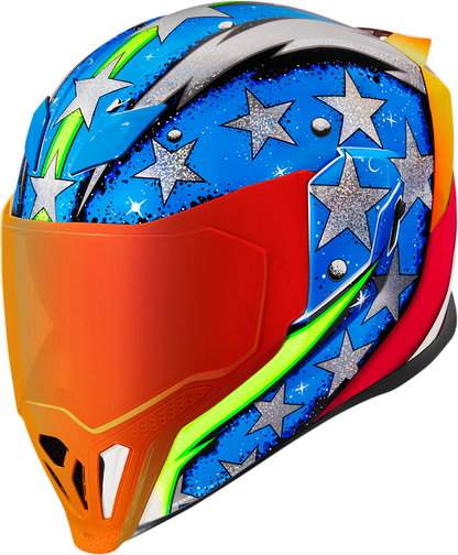 Bill's Exhausts ICON Airflite™ Helmet SF Glory small motorcycle helmet with aerodynamic design and clear visor.