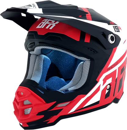 Matte red AFX FX-19R racing helmet in medium size, featuring a sleek design and ventilation vents for high-speed protection.