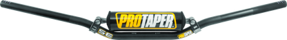 Black ProTaper SE Carmichael handlebar with ergonomic grips and control areas, designed for motocross and off-road motorcycles.