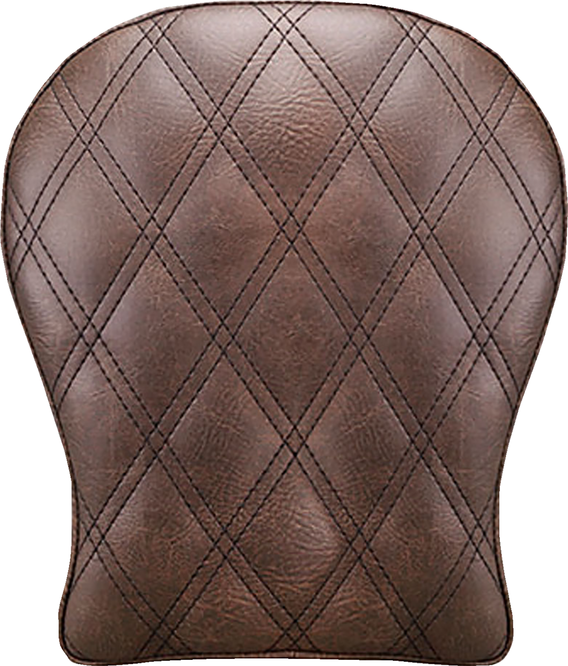 Brown SADDLEMEN Detachable Pillion Pad with lattice stitching, designed for motorcycle seats, by Bill's Exhausts.