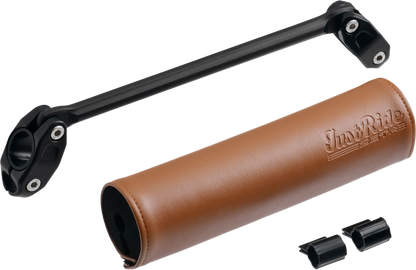 ZETA, ZETA Handlebar Bar Pad Set 200mm with Brown Pad and Aluminum Brace - Model ZE47-9601