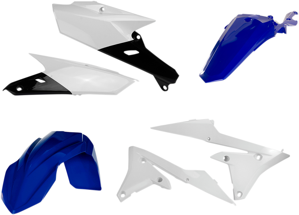 Acerbis OEM standard replacement body kit for motorcycles, showing the assembled plastic panels and body parts in black.