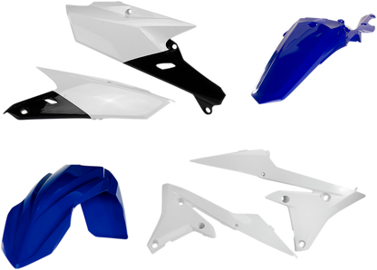 Acerbis OEM standard replacement body kit for motorcycles, showing the assembled plastic panels and body parts in black.