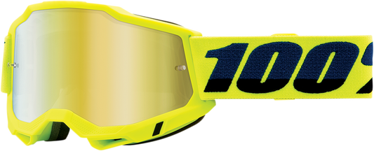 100% Accuri 2 Goggles - Fluo Yellow - Gold Mirror 50014-00003 - Howling Moto
