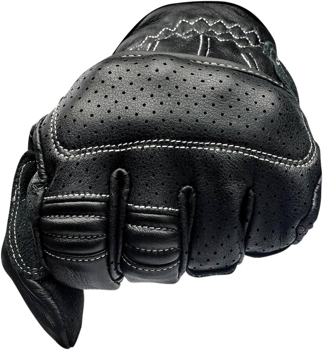 Black and cement BILTWELL Borrego gloves in medium size showing rugged leather and reinforced knuckles by Bill's Exhausts.