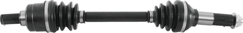 QuadBoss rear left axle for Yamaha YFM450 Grizzly 4x4 (2011-2014) showing the durable ATV axle with splines and CV joints.