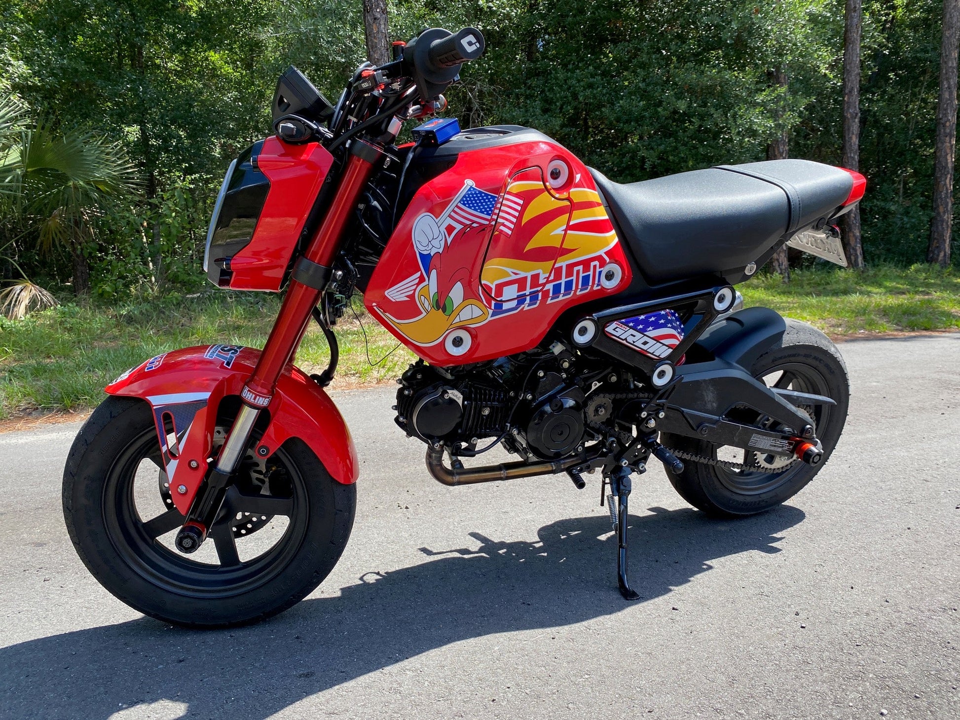 77 Decals / DHM Woody Graphic Kit for the 2022 Honda Grom - Howling Moto
