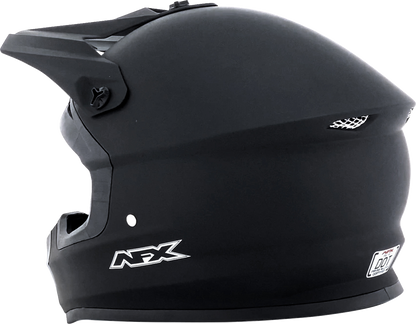 Bill's Exhausts AFX FX-15 helmet in matte black, XS size, showing sleek aerodynamic design and secure strap system.