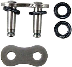 RK EXCEL 520XRE-CL drive chain master link for 520XRE chains, rivet style, with metal construction and detailed component view.