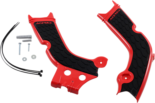ACERBIS X-Grip Frame Guards - Red/Black 2736331018 - Howling Moto
