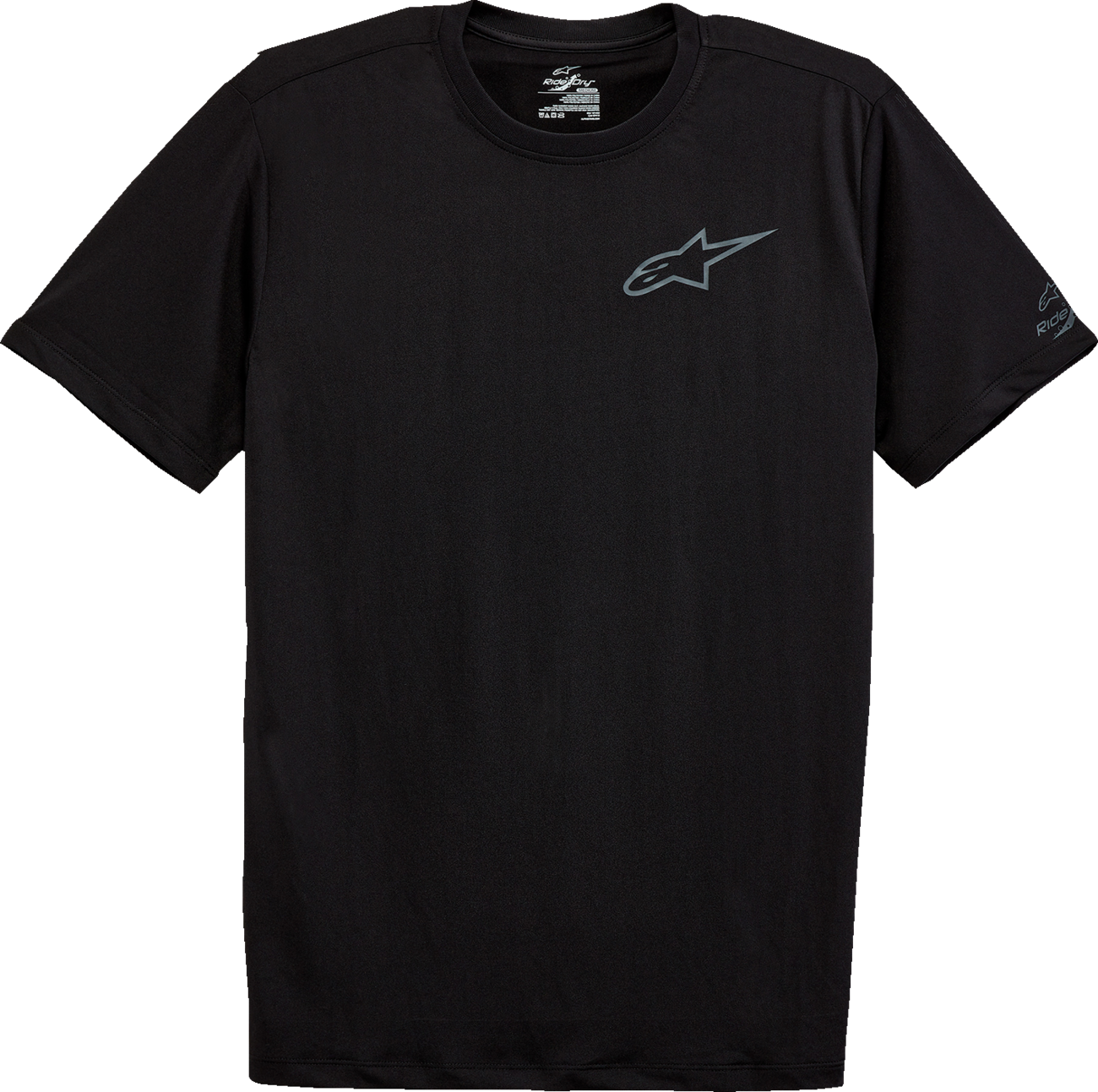 Black ALPINESTARS Pursue Performance T-Shirt in Medium, featuring the brand logo on the chest and a comfortable casual fit.