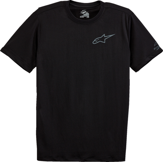 Black ALPINESTARS Pursue Performance T-Shirt in 2XL, featuring the ALPINESTARS logo on the front, made of comfortable fabric.