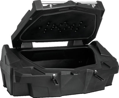 QuadBoss Expedition Series cargo box mounted on Can-Am Commander 1000 ATV, durable storage solution for outdoor adventures.