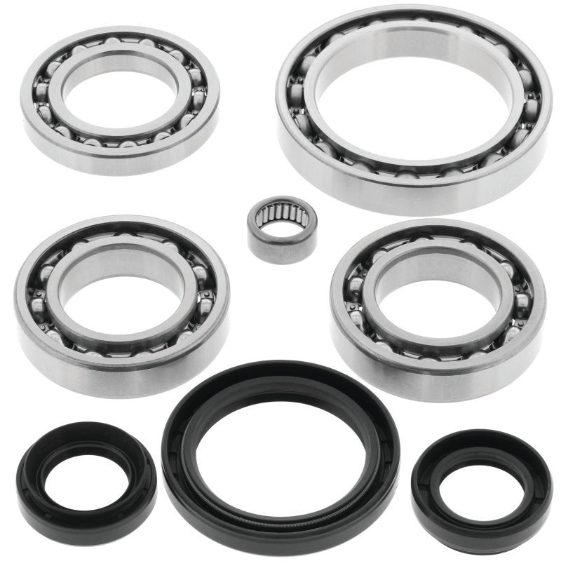 QuadBoss front differential bearing and seal kit for Yamaha YFM660F Grizzly 4x4 from 2002-2008, showing bearings and seals.