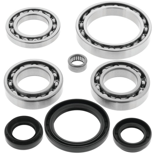 QuadBoss front differential bearing and seal kit for Yamaha YFM660F Grizzly 4x4 from 2002-2008, showing bearings and seals.