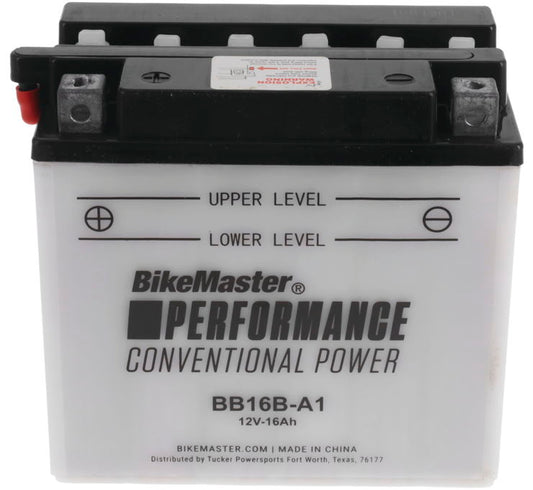 BikeMaster® Performance Conventional Batteries BB16B-A1 Battery, 180 CCA