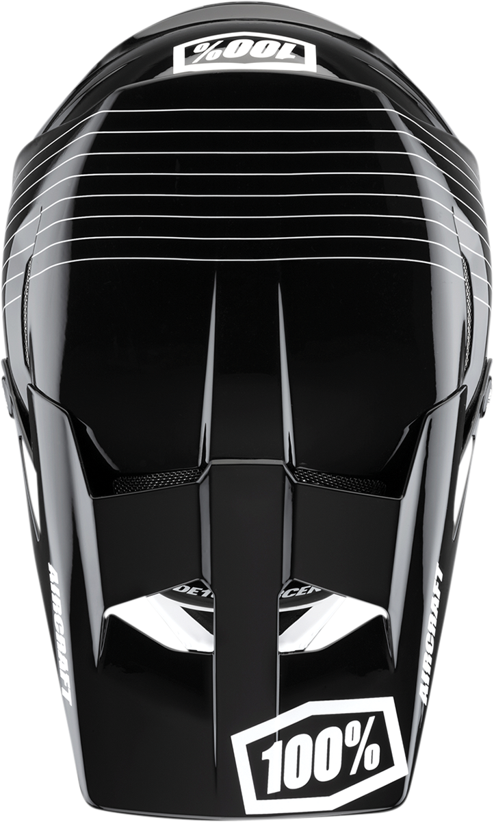 Black Silo 100% Aircraft helmet for bicycles, XS size, by Bill's Exhausts, featuring sleek aerodynamic design.
