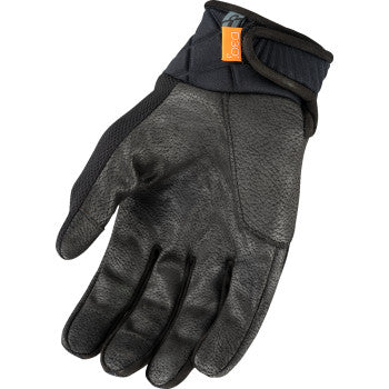 Bill's Exhausts ICON Anthem3™ black gloves in 3XL, showing the textured fabric and secure wrist closure.