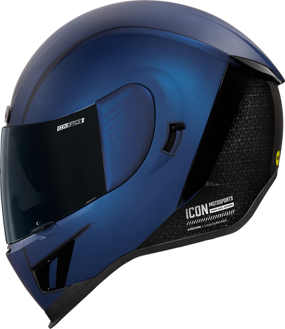 Blue ICON Airform™ Helmet with MIPS® technology in XL size, featuring a sleek design and adjustable straps.
