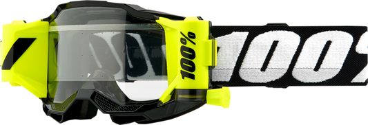 100% Youth Accuri 2 Forecast Goggles - Black - Clear 50026-00001 - Howling Moto