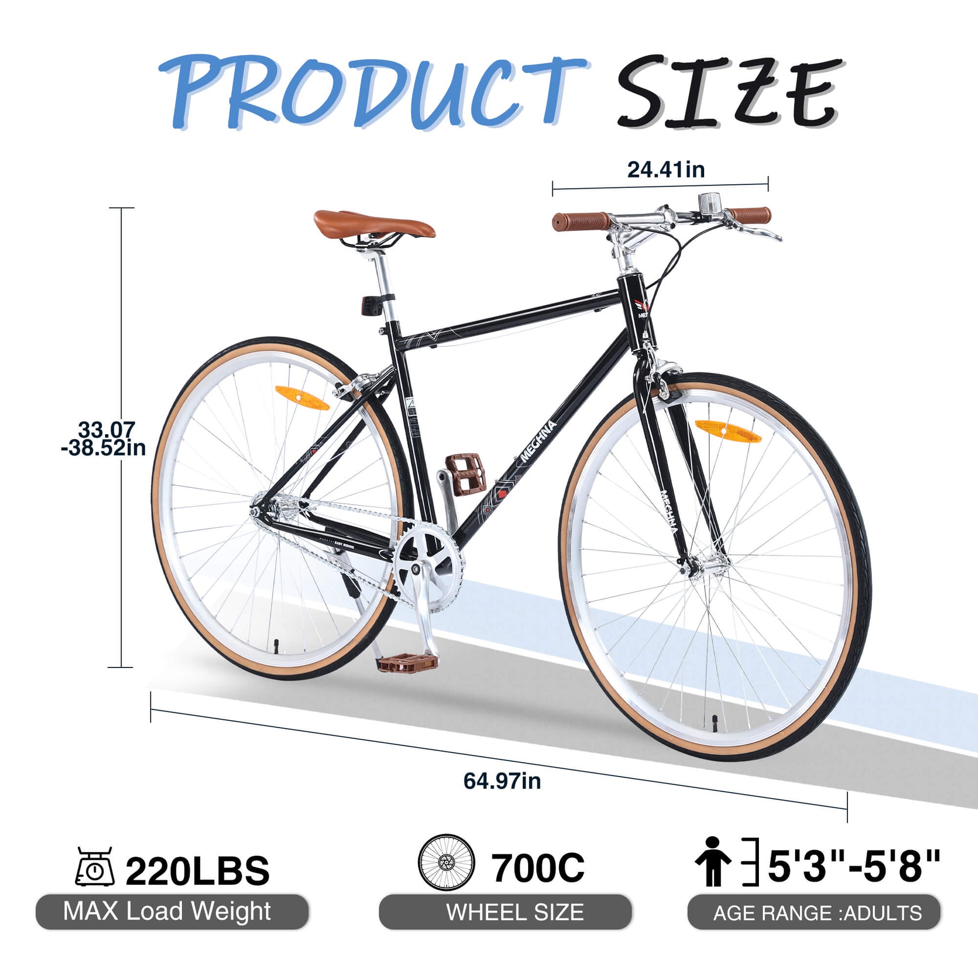 Hycline Pastoral 700×35C bicycle tire mounted on a wheel, showing tread pattern and sidewall details.