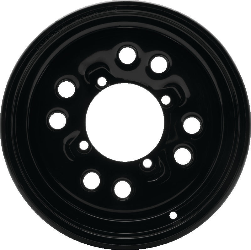 QuadBoss Slicer 14x10 PowerSports wheel with 4/156 bolt pattern and 5+6 offset, featuring a bold black finish.