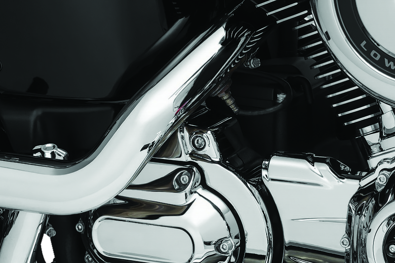 Kuryakyn Precision Chrome Dipstick for Harley Davidson 2018 models, shiny chrome finish and detailed design