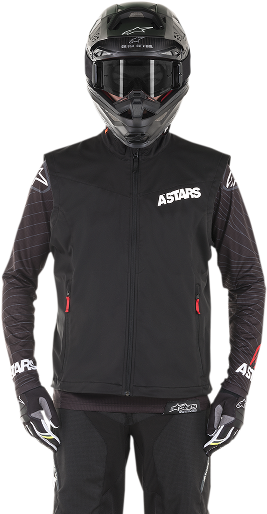 Alpinestars Session Race Vest in black and red, XL size, featuring lightweight design and branding details.