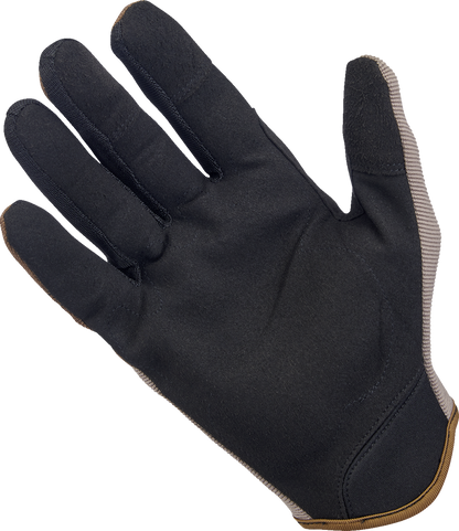 BILTWELL Moto Gloves in Coyote and Black, XL size, featuring durable leather with protective padding for motorcycle riding.