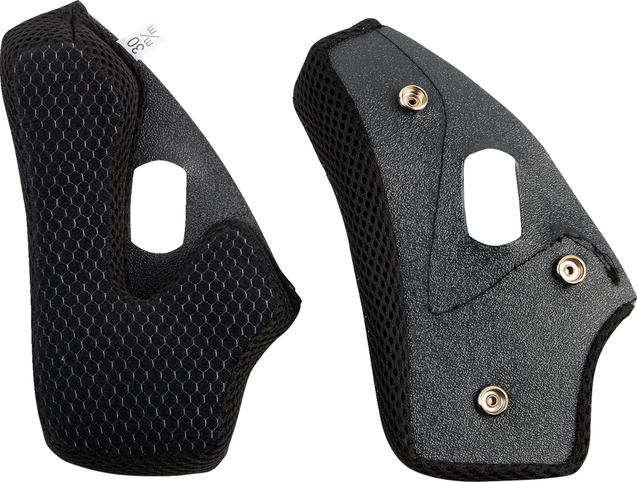 Black XL AFX FX-37X Cheek Pads for helmets, designed for a secure fit and comfort, shown in the image.