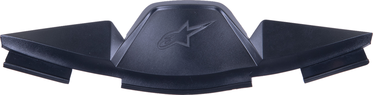 Black ALPINESTARS Supertech R10 Breath Deflector, designed for racing helmets, shown in close-up view.