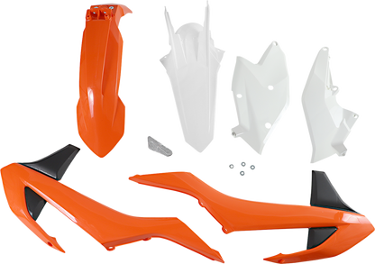 Acerbis OEM standard replacement body kit for motorcycle, featuring various body panels and components in a natural, detailed view.