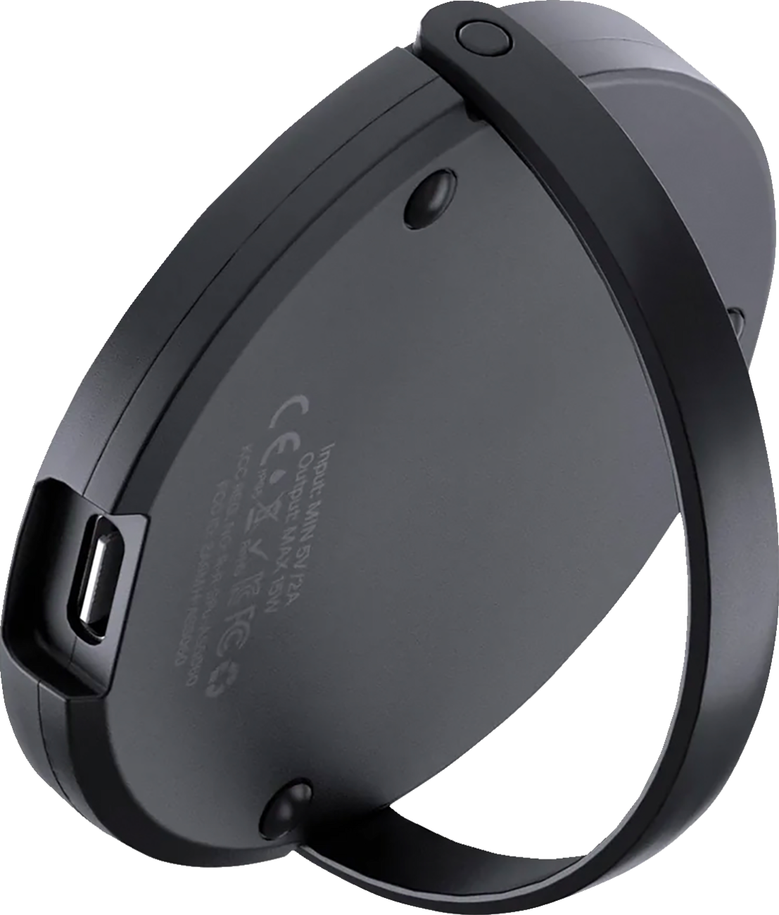 Wireless charging pad for phones by Bill's Exhausts, SPC+ model, featuring a sleek black design with a flat surface for charging devices.
