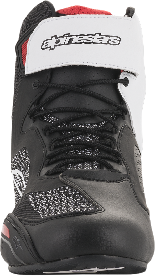 ALPINESTARS Faster-3 Rideknit® Shoes - Black/White/Red - US 7 2510319123-7 - Howling Moto