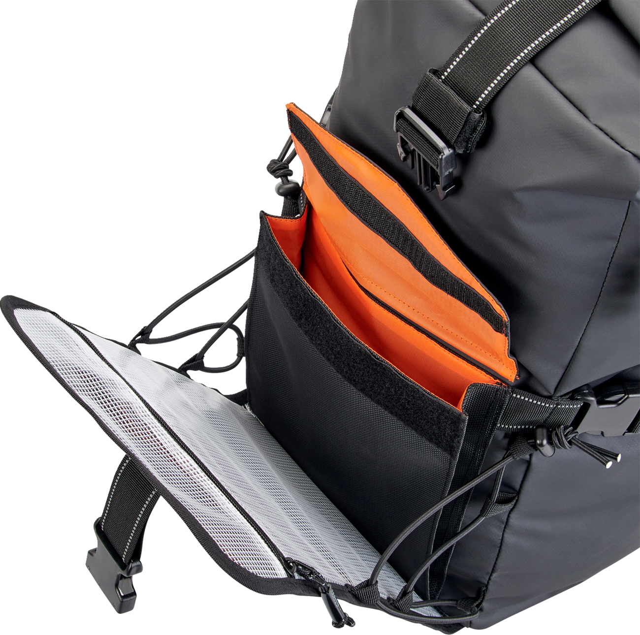 Black Biltwell Exfil-60 Dry Bag Gen 2, waterproof bag with roll-top closure, designed for outdoor and adventure use.