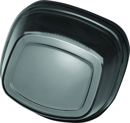 Kuryakyn Tracer LED Taillight with Smoke Lens for Harley Davidson motorcycle, showing sleek smoked lens and LED lighting details