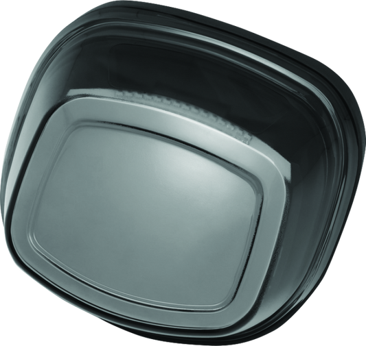 Kuryakyn Tracer LED Taillight with Smoke Lens for Harley Davidson motorcycle, showing sleek smoked lens and LED lighting details