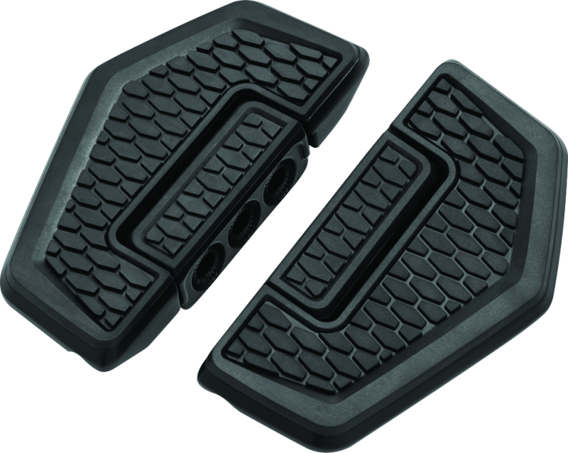 Black Kuryakyn Hex Folding Mini Board for powersports vehicles, showing the compact, foldable footboard with textured surface.