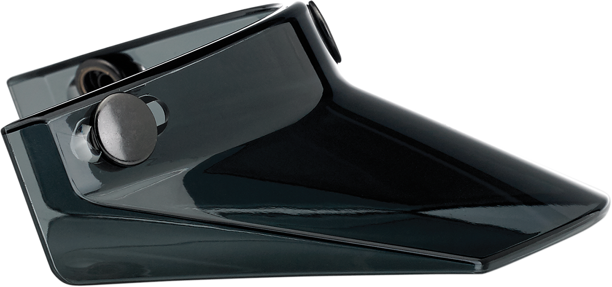 BILTWELL Moto 3-Snap Smoke Visor for helmets, motorcycle helmet accessories by Bill's Exhausts, clear smoke tinted visor.