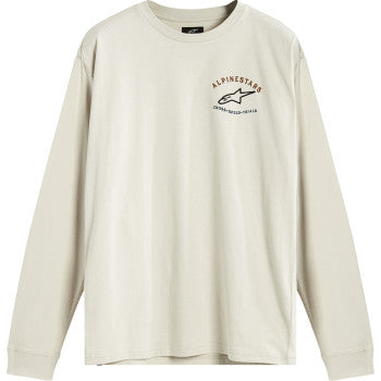 Alpinestars full face long-sleeve T-shirt in off-white, size XL, featuring the brand logo on the front.