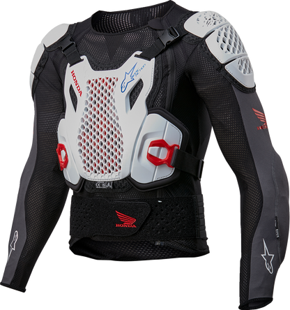 Alpinestars Bionic Plus V2 Protection Jacket in black with armor panels, designed for motorcycling safety and impact protection.